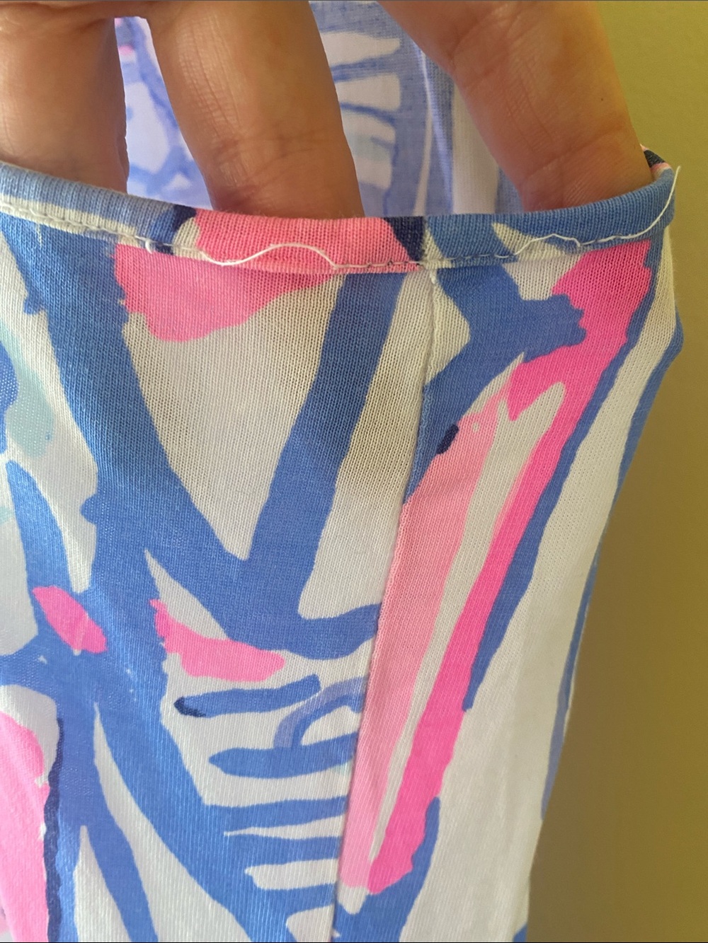 Lilly Pulitzer Blue and Pink Sleeveless V-Neck Maxi Dress - Picture 2 of 3